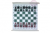 Шахматы демонстрационные в тубусе магнитные