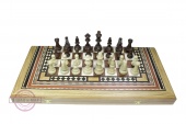 3 в 1: шахматы, нарды, шашки "Инкрустированные" сложные