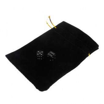 Набор кубиков из черного обсидиана 1 см (2 шт)