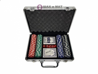 Набор для покера на 200 фишек с номиналом 