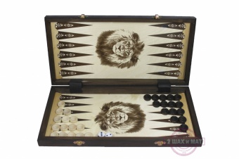 3 в 1: шахматы, нарды, шашки со львом 40х40