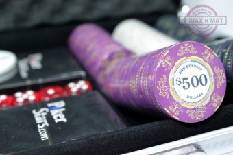 набор для покера с керамическими фишками