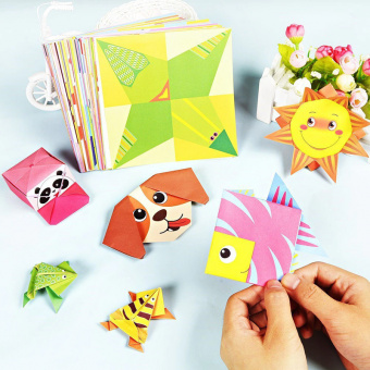 Набор оригами из цветной бумаги