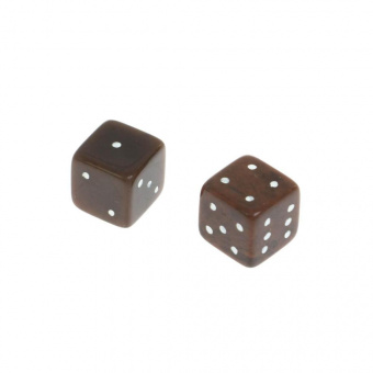 Набор кубиков из коричневого обсидиана 1 см (2 шт) 