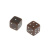 Набор кубиков из коричневого обсидиана 1 см (2 шт) 
