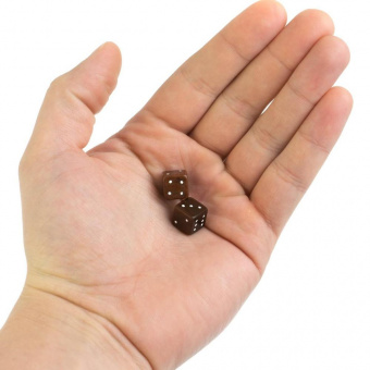 Набор кубиков из коричневого обсидиана 1 см (2 шт) 