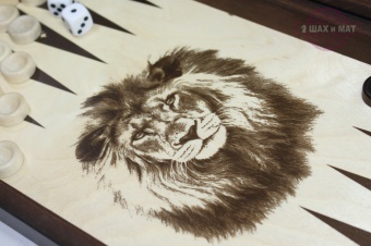 3 в 1: шахматы, нарды, шашки со львом 40х40