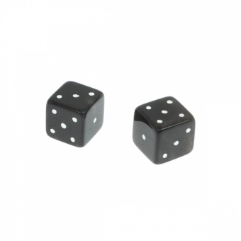 Набор кубиков из черного обсидиана 1 см (2 шт)